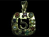 Navratna silver Pendant no.5,from orissa gems